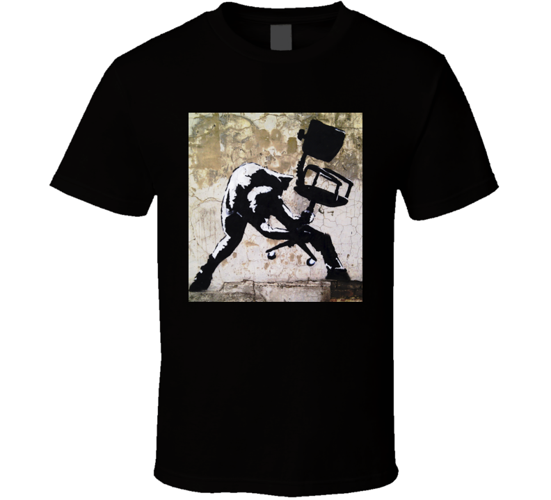 Banksy Artwork Banging Chair T Shirt Banksy Artwork Banging Chair T Shirt