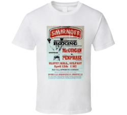 Barry McGuigan VS Vernon Penprase Classic Boxing Poster Tshirt 24258047