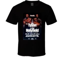 Mike Tyson VS Evander Holyfield Heavyweight Championship Classic Boxing Poster Tshirt 24259624