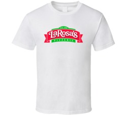 La Rosas Pizzeria Cool Pizza Restaurant Brand Logo T Shirt 25339323