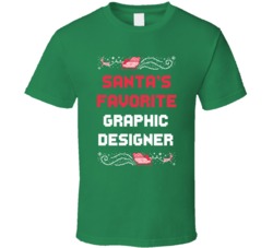 Personalized Santa's Favorite Graphic Designer Custom Job Occupation Work Gift T Shirt 37079393