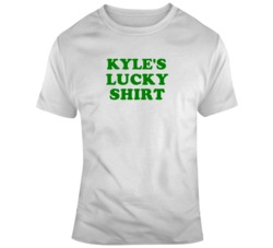 Kyle's Lucky Shirt St Patrick's Day Green Leprechaun Custom Name Drinking T Shirt 37447310