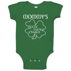 Mommy's Little Lucky Charm 4 Leaf Clover 1st St Patrick's Day Baby Baby One Piece 37447332