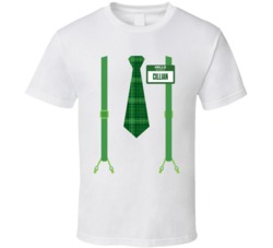 Personalized St Patrick's Day Hello My Name Is Cillian Neck Tie Suspenders T Shirt 37447388
