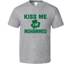 Kiss Me I'm Mohammed Funny Irish St Patrick's Day Beer Party Personalized Name T Shirt 37447459