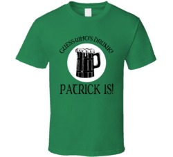 Custom Guess Who's Drunk Personalized Name Beer Mug Foam Drinking Pub Crawl St. Patrick's Day T Shirt 37451927