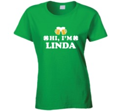 Hi I'm Custom Name St. Patrick's Day Matching Ladies T Shirt 37452570