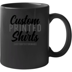 Custom Black Coffee Mug | Personalized Cup Text Overlay Mug 37464097