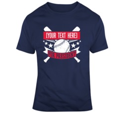 Your Text Here Baseball For President Red Navy T Shirt 37465428