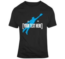 Your Text Here Air Baseball Black Blue T Shirt 37465487