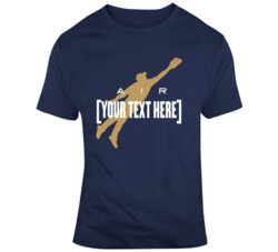 Your Text Here Air Baseball Navy Gold T Shirt 37465489