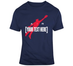 Your Text Here Air Baseball Navy Red T Shirt 37465490