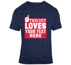 This Guy Loves Baseball Navy And Red T Shirt 37514934