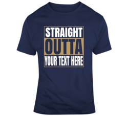 Straight Outta Baseball Navy And Gold T Shirt 37515056