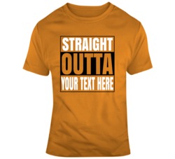 Straight Outta Baseball Orange Black T Shirt 37515057