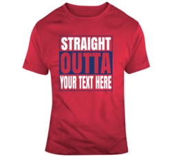 Straight Outta Baseball Red Navy T Shirt 37515068