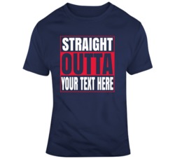 Straight Outta Baseball Navy Red T Shirt 37515069