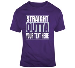 Straight Outta Baseball Purple Grey T Shirt 37515154