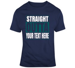 Straight Outta Baseball Navy Teal T Shirt 37515155