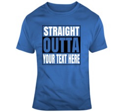 Straight Outta Baseball Blue White T Shirt 37515171