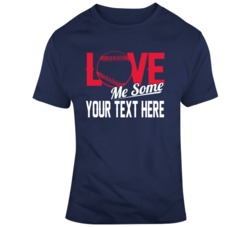 Love Me Some Baseball Navy Red T Shirt 37522406
