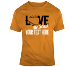 Love Me Some Baseball Orange Black T Shirt 37522408