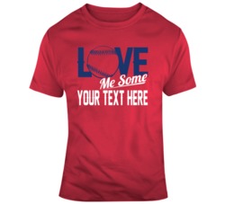 Love Me Some Baseball Red Navy T Shirt 37522856