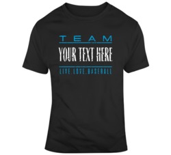Team Live Love Baseball Black Blue T Shirt 37529318