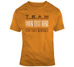 Team Live Love Baseball Orange Black T Shirt 37529319