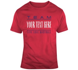 Team Live Love Baseball Red Navy T Shirt 37529323