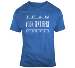 Team Live Love Baseball Blue White T Shirt 37529324