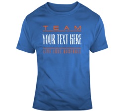Team Live Love Baseball Blue Orange T Shirt 37529336