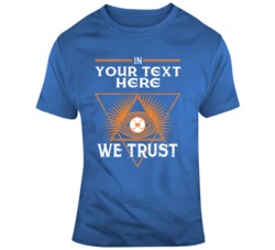 In Hockey We Trust Blue Orange T Shirt 37530056