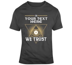 In Hockey We Trust Grey Gold T Shirt 37530135