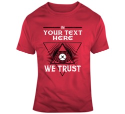 In Hockey We Trust Red Black T Shirt 37530137