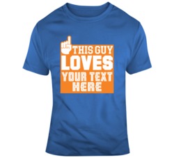 This Guy Loves Hockey Blue Orange T Shirt 37530145