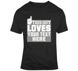 This Guy Loves Hockey Black Grey T Shirt 37530152