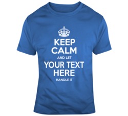 Keep Calm And Let Hockey Handle It Blue White T Shirt 37536995