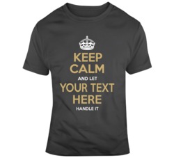 Keep Calm And Let Hockey Handle It Grey Gold T Shirt 37536996