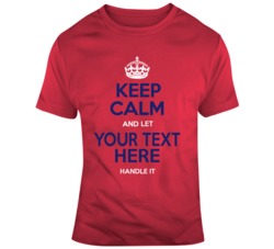 Keep Calm And Let Hockey Handle It Red Navy T Shirt 37537000