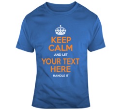 Keep Calm And Let Hockey Handle It Blue Orange T Shirt 37537001