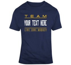Team Live Love Hockey Navy Yellow T Shirt 37537003
