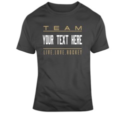 Team Live Love Hockey Grey Gold T Shirt 37537004