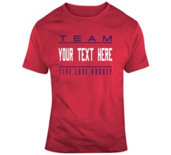 Team Live Love Hockey Red Navy T Shirt 37537073