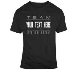 Team Live Love Hockey Black Grey T Shirt 37537074