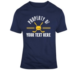 Property Of Hockey Navy Yellow T Shirt 37537092
