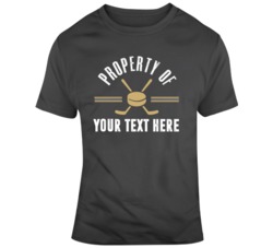 Property Of Hockey Grey Gold T Shirt 37537105