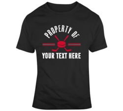 Property Of Hockey Black Red T Shirt 37537119
