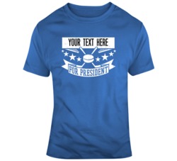 Hockey For President Blue White T Shirt 37537173