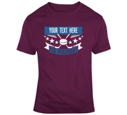 Hockey For President Burgundy Blue T Shirt 37537175
